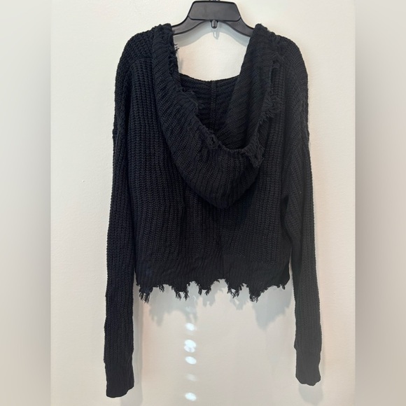 Ripped crop jacket size XL black - Picture 4 of 5